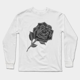 Rose - Black & White Long Sleeve T-Shirt